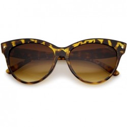 Cat Eye Women's Mod Oversize Horn Rimmed Cat Eye Sunglasses 52mm - Yellow-tortoise / Amber - CT12O2W42VH $22.52