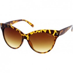 Cat Eye Women's Mod Oversize Horn Rimmed Cat Eye Sunglasses 52mm - Yellow-tortoise / Amber - CT12O2W42VH $9.01