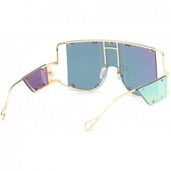 Oversized Fashion Sunglasses Oversized Glasses fashion - Pink&purple - CW19C5C0NHW $14.87