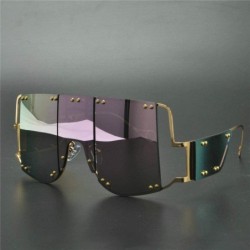 Oversized Fashion Sunglasses Oversized Glasses fashion - Pink&purple - CW19C5C0NHW $14.87