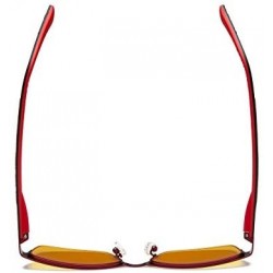 Semi-rimless Blue Blocking Computer Reading Glasses with Half-rim for Women - Red - CV18GNI9SHH $30.45