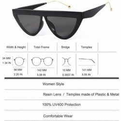 Goggle Vintage Retro Cat Eye Sunglasses Small Frame Flat Lens - Black Clear Lens - CV18U2GWR00 $8.09