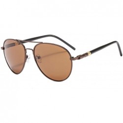 Oval Men Polarized Sunglasses Retro Classic Pilot Glasses Leisure UV400 Protection Metal Frame Oculos De Sol - CH198AI6OHY $1...