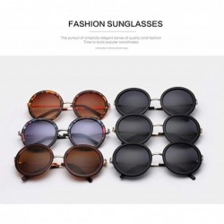 Round Vintage Round Sunglasses for Women UV Protection Circle Frame Sun Glasses - C5 Leopard - CS18I0O29CM $10.60