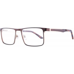 Rectangular Blue Light Blokers Men's Computer Reading Glasses-LH4089 - C7-brown&gold - CS18KN77T6Q $49.83