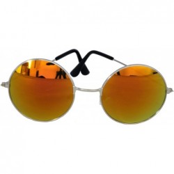 Round Unisex Latest Design Hippie Style Goggles Round Sunglasses Anti-Reflective Lens - C018GN36IXH $10.18