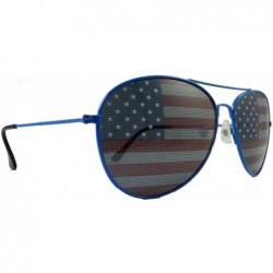 Aviator 3 American Flag Aviator Sunglasses Red White Blue Frames - C011DVHGZ8R $17.02