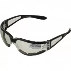 Sport Shield Sunglasses - Black Frame/Clear Lens - CY111J0UQEH $14.02