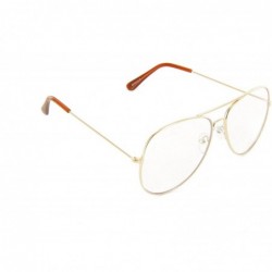 Square Classic Air Force Aviator Sunglasses Men Women Fashion Eyewear - Gold - CY12OBZSUOZ $7.85