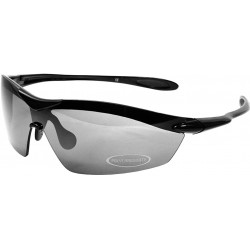 Sport XS Sport Wrap TR90 Sunglasses UV400 Unbreakable Protection for Cycling- Ski or Golf - Black & Smoke - CU11273NVJ7 $34.02