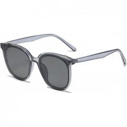 Round Round Oversized Sunglasses for Women Men UV Protection 8057 - Grey/Black - CG19642K86C $9.52