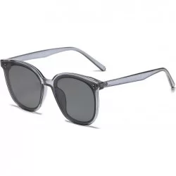 Round Round Oversized Sunglasses for Women Men UV Protection 8057 - Grey/Black - CG19642K86C $18.56