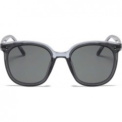 Round Round Oversized Sunglasses for Women Men UV Protection 8057 - Grey/Black - CG19642K86C $9.52