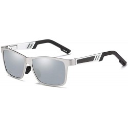 Aviator Aluminum Magnesium Alloy Sunglasses Polarizing Driving Glasses for Men with Spring Legs - G - C018QO3XZOE $64.49