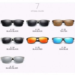 Aviator Aluminum Magnesium Alloy Sunglasses Polarizing Driving Glasses for Men with Spring Legs - G - C018QO3XZOE $27.52
