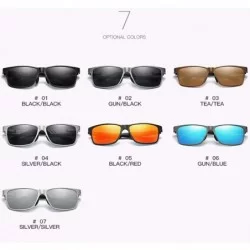 Aviator Aluminum Magnesium Alloy Sunglasses Polarizing Driving Glasses for Men with Spring Legs - G - C018QO3XZOE $27.52