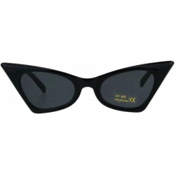 Cat Eye Womens Hippie Color Lens Black Plastic Goth Cat Eye Sunglasses - Black - C118H0O6SC6 $19.92