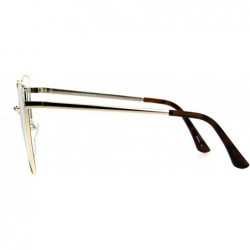 Square Womens Clear Lens Glasses Oversized Fashion Square Butterfly Metal Frame - Gold - CI186HYUKKU $11.12