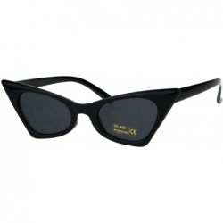 Cat Eye Womens Hippie Color Lens Black Plastic Goth Cat Eye Sunglasses - Black - C118H0O6SC6 $10.87