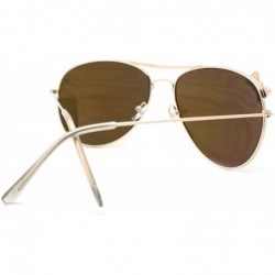 Aviator Ribbon Aviator Sunglasses Women's Classic Thin Metal Aviators - Gold - CQ11PT0SVVN $8.05