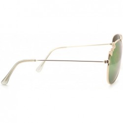 Aviator Ribbon Aviator Sunglasses Women's Classic Thin Metal Aviators - Gold - CQ11PT0SVVN $8.05