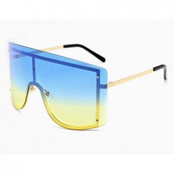 Oversized Sunglasses Windproof Oversized Glasses - Blue Yellow - CU18WM0NW5Y $25.23