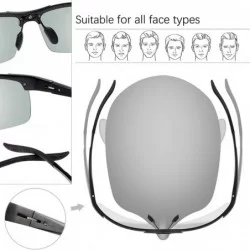 Sport Polarized Photochromic Driving z87 Sunglasses For Men Women Day and Night - Black Frame / Yellow Discolor Lens 1 - CD18...