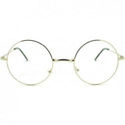 Round 70s Hippie Musician Circle Lens Iconic Groovy Wire Rim Fashion Glasses - Silver - C511I5R8QZN $19.89