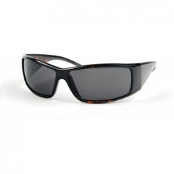 Wrap Unisex Wide Wrap Frame Sporty Sunglasses P941 - Tortoise-smoke Lens - CE11CKPTN3Z $12.63