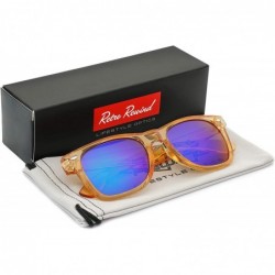 Sport Retro 80's Fashion Sunglasses - Colorful Neon Translucent Frame - Mirrored Lens - C311OXK9C8B $8.14