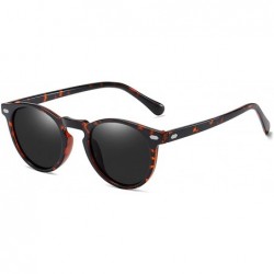 Oversized Polarized Round Sunglasses for Women Classic Retro Designer Style Driving Shades Glasses - Tan - CS193N9Q4CL $14.71
