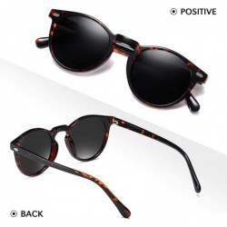 Oversized Polarized Round Sunglasses for Women Classic Retro Designer Style Driving Shades Glasses - Tan - CS193N9Q4CL $14.71