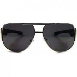 Square Classic Elegant Slick Oversized Mens Womens Swag Square Sunglasses - Silver / Black - CL18XD7UA94 $19.45