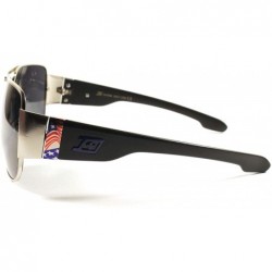 Square Classic Elegant Slick Oversized Mens Womens Swag Square Sunglasses - Silver / Black - CL18XD7UA94 $10.86