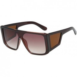 Wrap Fashion Sunglasses - UV Protection Shade - Square Siamese Sun Glasses - B - C718QRH23IO $14.55
