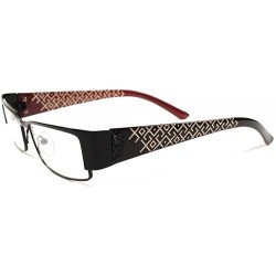 Rectangular Contemporary Hot Designer Elegant Womens Rectangle Eye Glasses - Black & Maroon - C118ECEO33Q $22.98