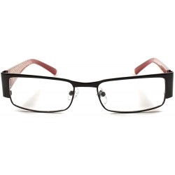 Rectangular Contemporary Hot Designer Elegant Womens Rectangle Eye Glasses - Black & Maroon - C118ECEO33Q $11.95