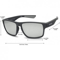 Sport Outdoor Dual Colored Sports Fashion Wraparound Square Mirrored Revo Lens Sunglasses For Men - CO18UCR92YI $12.27
