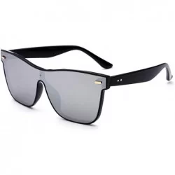 Rimless Polarized Sunglasses Covered Mirror Overall Design Sunglasses - C618X5TLT8N $49.89