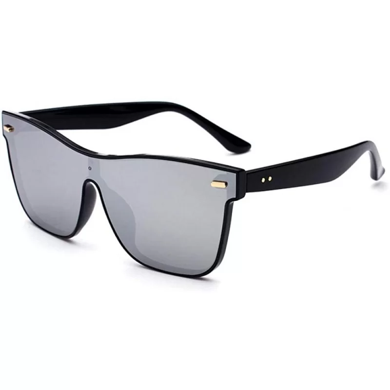 Rimless Polarized Sunglasses Covered Mirror Overall Design Sunglasses - C618X5TLT8N $49.89