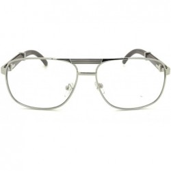 Oval Clear Lenses Art Nouveau Vintage Style Oval Metal Frame Eye Glasses - Silver - CO17YUURSAU $12.27