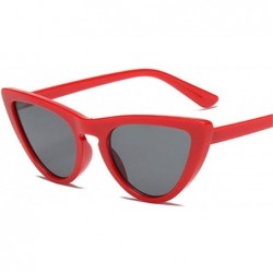 Aviator Women Cat Eye Sunglasses Fashion 2019 Luxury Brand Sun Glasses Blue As Picture - Red - CF18YZSACND $17.94