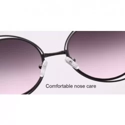 Round Ladies Double Round Hippie Shades Colored Lenses Sunglasses UV400 Protection - Tea - CS18CGOKDQI $18.82