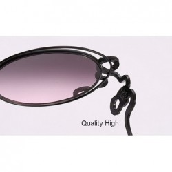 Round Ladies Double Round Hippie Shades Colored Lenses Sunglasses UV400 Protection - Tea - CS18CGOKDQI $18.82