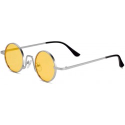 Round Vintage Sunglasses Women Hip Hop Eyewear - N9 Gold Flat - CX18WTAD0Q8 $21.25