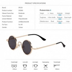 Round Vintage Sunglasses Women Hip Hop Eyewear - N9 Gold Flat - CX18WTAD0Q8 $21.25