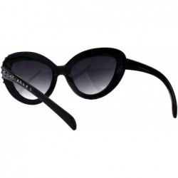 Oversized Spike Studs Sunglasses Womens Punk Fashion Oversized Frame UV 400 - Black (Smoke) - CI18GHE36WY $10.52