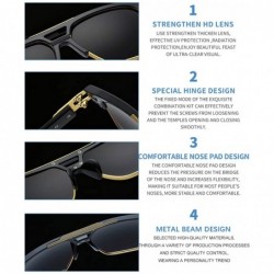 Square Square Sunglasses for Men Classic Oversize Sun Glasses Retro Brand Designer Semi Rimless Gold Alloy Frame UV400 - C818...