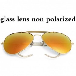 Oversized Glass Lens Aviation Sunglasses Polarized Men Women 58Mm Pilot Classic Brand Glasses Uv400 - Red Glass - CL18W8XA78O...