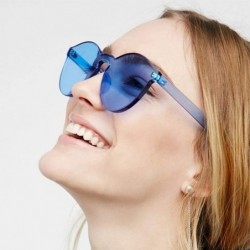 Round Unisex Fashion Candy Colors Round Outdoor Sunglasses Sunglasses - Dark Blue - CI1902QK4M4 $16.11